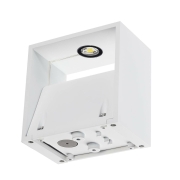 LED Außenwandleuchte LOGS WALL weiß eckig Aluminium IP65 9.5W 3000K 800lm Up/Down