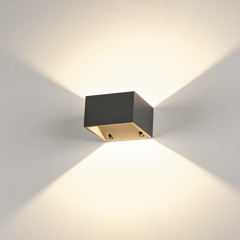SLV LED Außenwandleuchte LOGS WALL anthrazit eckig Aluminium IP65 9.5W 3000K 520lm Up/Down