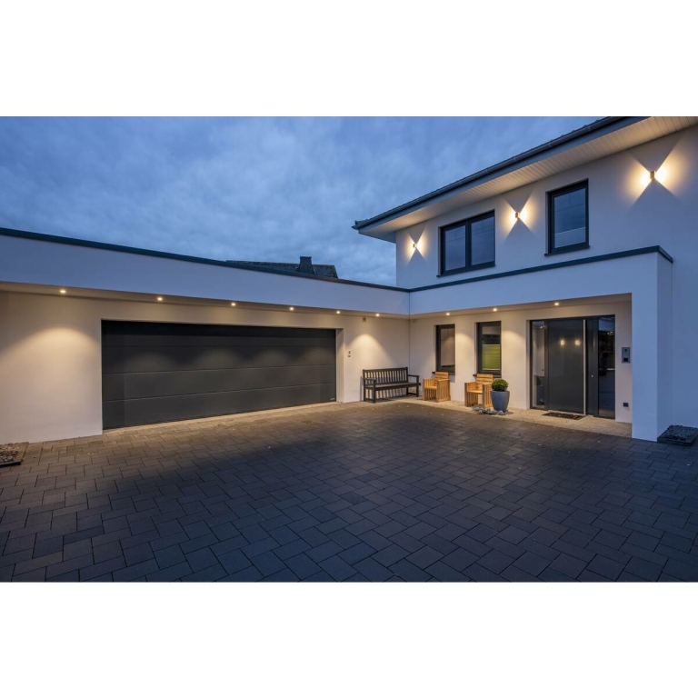 SLV LED Außenwandleuchte LOGS WALL anthrazit eckig Aluminium IP65 9.5W 3000K 520lm Up/Down
