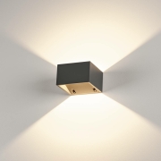 LED Außenwandleuchte LOGS WALL anthrazit eckig Aluminium IP65 9.5W 3000K 520lm Up/Down
