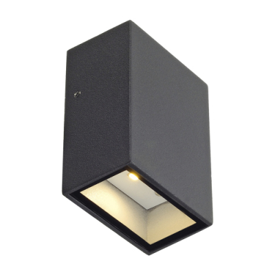 SLV QUAD 1 Wandleuchte, eckig, anthrazit, LED, 1x3W, 3000K