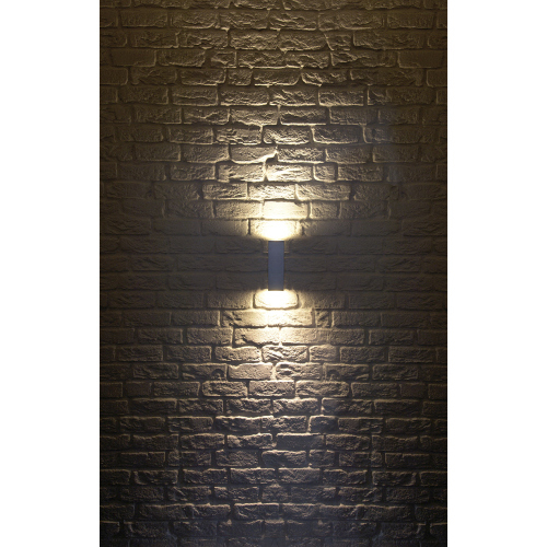 SLV THEO UP/DOWN OUT Wandleuchte, eckig, silbergrau GU10, max. 2x35W