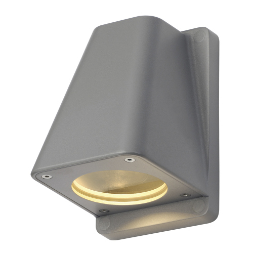 WALLYX GU10 Wandleuchte, silbergrau, max. 50W, IP44