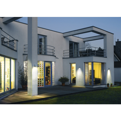 SLV WALLYX GU10 Wandleuchte, silbergrau, max. 50W, IP44