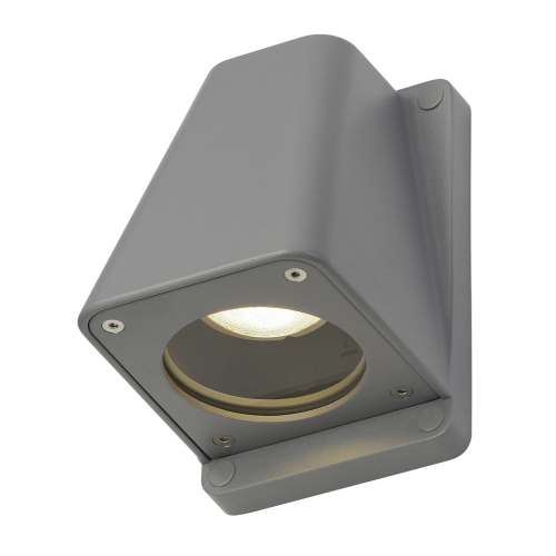 SLV WALLYX GU10 Wandleuchte, silbergrau, max. 50W, IP44