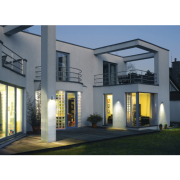 WALLYX GU10 Wandleuchte, silbergrau, max. 50W, IP44