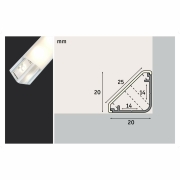 Delta Profil mit Diffusor 1m
