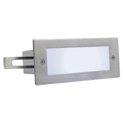 BRICK LED 16 EDELSTAHL 304 Wandleuchte, gebürstet, 1W, weiss, IP44