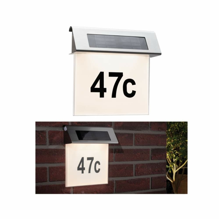 Paulmann Outdoor Solar LED Hausnummernleuchte Special Line IP44 inkl. Zahlen & Buchstaben