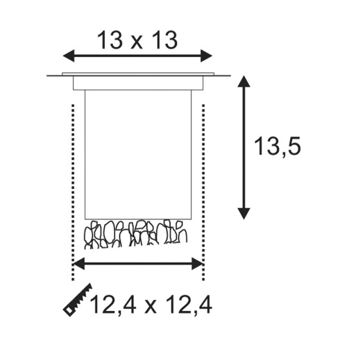 SLV DASAR® 70 SQUARE Outdoor Bodeneinbauleuchte eckig QPAR51 GU10 IP67 edelstahl 316 max. 35W