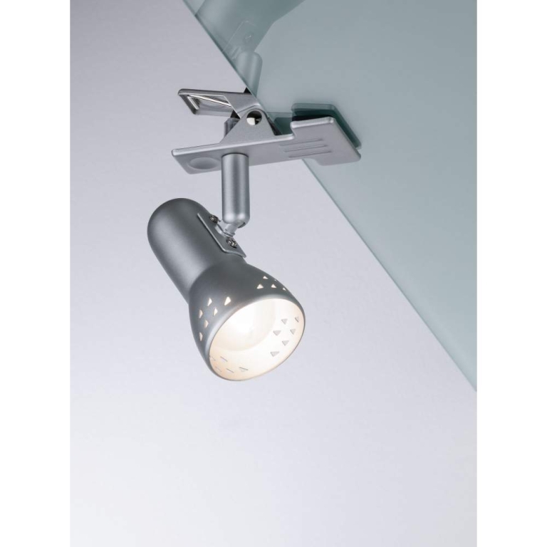 Paulmann Klemmspot Gryps Eisen gebürstet 230V E14