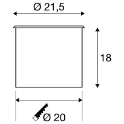 DASAR® 215 Outdoor Bodeneinbauleuchte rund QPAR111 GU10 IP67 edelstahl 316 max. 75W