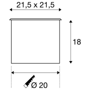 DASAR® 215 Outdoor Bodeneinbauleuchte eckig QPAR111 GU10 IP67 edelstahl 316 max. 75W