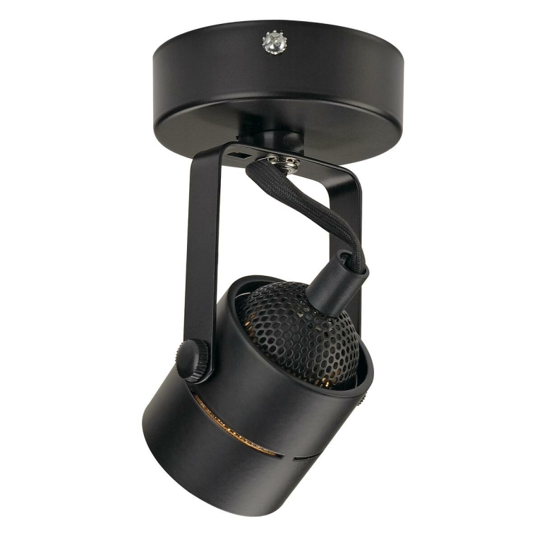 SLV SPOT 79 Deckenstrahler Wandleuchte rund Schwarz dreh- und schwenkbar QPAR51 GU10 max. 50W 230V