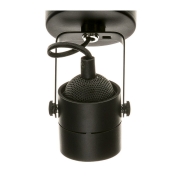SPOT 79 Deckenstrahler Wandleuchte rund Schwarz dreh- und schwenkbar QPAR51 GU10 max. 50W 230V
