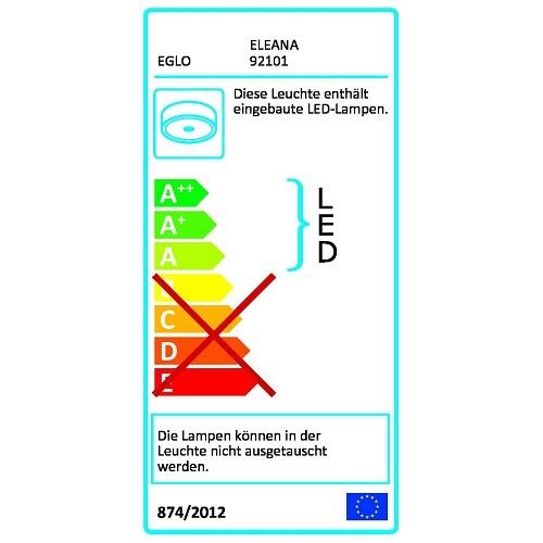 EGLO Wand-/Deckenleuchten WL/1 M.WIPP.CHROM/SW-CHROM 'DAVIDA 1'