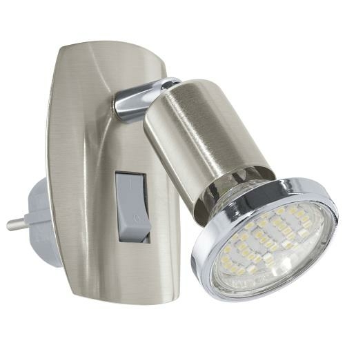 EGLO Spots STECKDOSENSPOT/1 NICKEL-M/CHROM 'MINI 4'