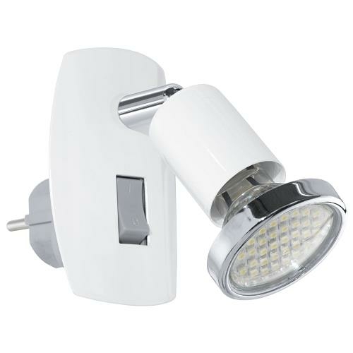 Spots STECKDOSENSPOT/1 WEISS/CHROM MINI 4