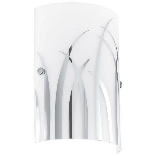 EGLO Wand-/Deckenleuchten WL/1 WEISS M.DEKOR CHROM 'RIVATO'