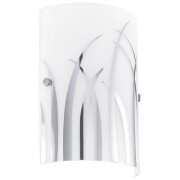 Wand-/Deckenleuchten WL/1 WEISS M.DEKOR CHROM RIVATO