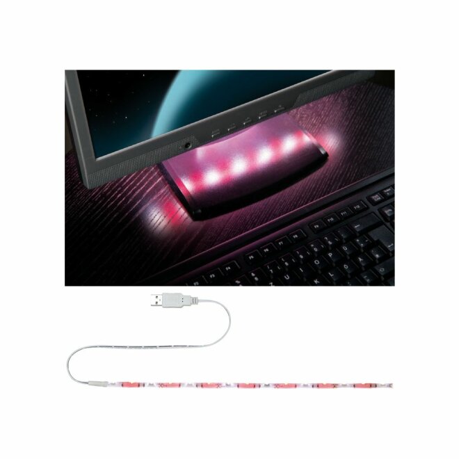 Paulmann USB LED-Stripe rot-weiß 30cm