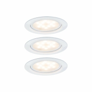 LED Möbeleinbauleuchten Micro Line Weiß rund 3er-Set 2700K inkl. Trafo