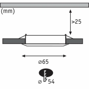 LED Möbeleinbauleuchten Micro Line Weiß rund 3er-Set 2700K inkl. Trafo