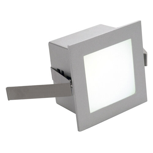 SLV FRAME BASIC LED Einbauleuchte, eckig, silbergrau, neutralweisse LED