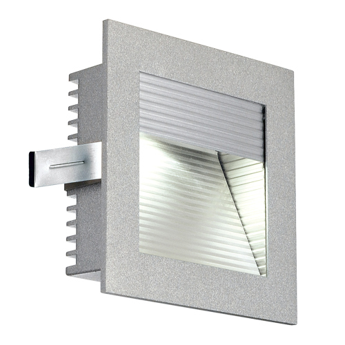 SLV FRAME CURVE LED Einbauleuchte, eckig, silbergrau, neutralweisse LED