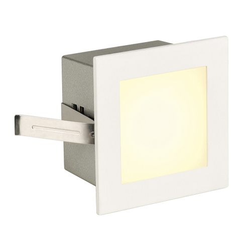 SLV FRAME BASIC LED Einbauleuchte, eckig, mattweiss, warmweisse LED