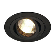 NEW TRIA GU10 ROUND Downlight, mattschwarz, max. 50W, inkl. Clipfedern