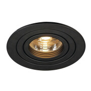 NEW TRIA GU10 ROUND Downlight, mattschwarz, max. 50W, inkl. Clipfedern