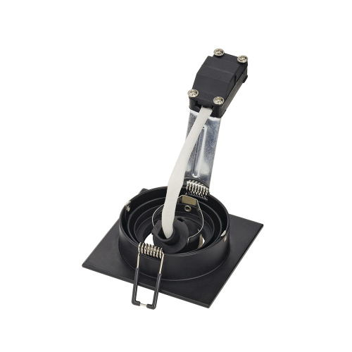 SLV NEW TRIA I GU10 Downlight, eckig, mattschwarz, max. 50W, inkl. Clipfedern