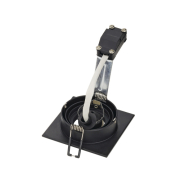 NEW TRIA I GU10 Downlight, eckig, mattschwarz, max. 50W, inkl. Clipfedern