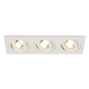 NEW TRIA III MR16 Downlight, rechteckig, mattweiss, max. 3x50W, inkl. Clipfedern