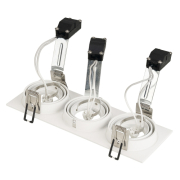 NEW TRIA III MR16 Downlight, rechteckig, mattweiss, max. 3x50W, inkl. Clipfedern