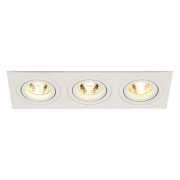 NEW TRIA III MR16 Downlight, rechteckig, mattweiss, max. 3x50W, inkl. Clipfedern