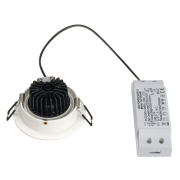 NEW TRIA LED DL ROUND Set, Downlight, mattweiss, 6W, 38°, 3000K, inkl. Treiber, Clipfed.