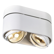 KARDAMOD SURFACE ROUND ES111 DOUBLE Deckenleuchte, rund, weiss, 2xGU10, max. 2x75W