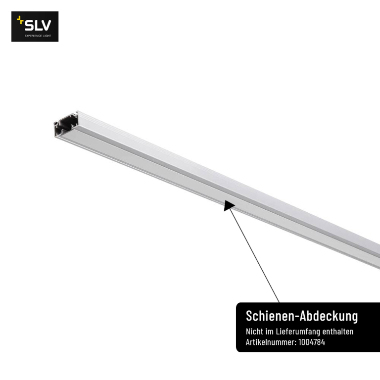 SLV 1-Phasen Hochvolt-Stromschiene 1m silbergrau 230V Aufbauschiene
