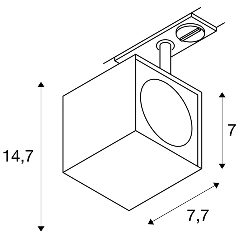 SLV ALTRA DICE Track weiß eckig 1-Phasen Spot GU10 inkl. Adapter
