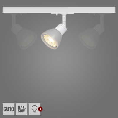 SLV PURIA Track 1~ Spot weiß GU10 QPAR51 max. 50W inkl. 1P.-Adapter