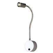 DIO FLEX PLATE LED Wandleuchte chrom, 1x1W, warmweiss, 3000K