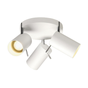 ASTO TUBE 3 ROUND, Wand- und Deckenleuchte, runde Rosette, weiss, 3xGU10, max. 75W