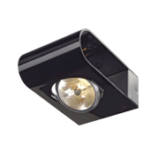 RETROSIX WALL QRB, Wandleuchte alu gebürstet, schwarz, max.50W