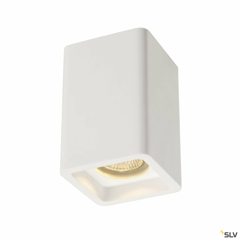 SLV PLASTRA Gipsleuchte Deckenleuchte eckig QPAR51 1x GU10 max. 35W