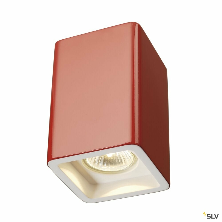 SLV PLASTRA Gipsleuchte Deckenleuchte eckig QPAR51 1x GU10 max. 35W
