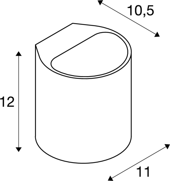SLV PLASTRA Wandleuchte, GL 104 ROUND, weisser Gips, G9, max. 42W