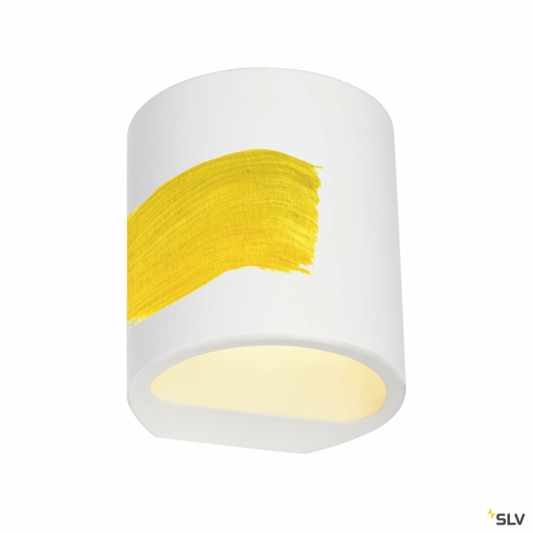 SLV PLASTRA Wandleuchte, GL 104 ROUND, weisser Gips, G9, max. 42W