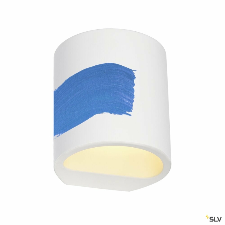 SLV PLASTRA Wandleuchte, GL 104 ROUND, weisser Gips, G9, max. 42W
